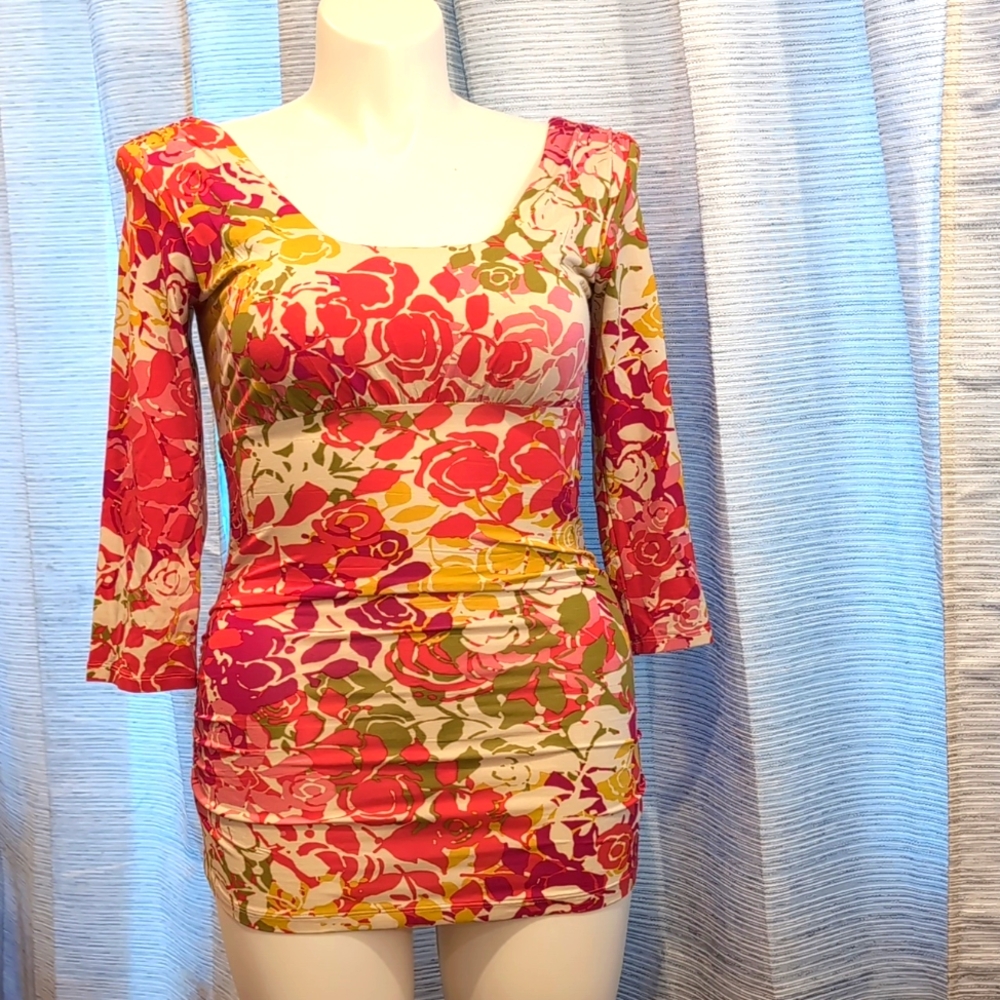 CAbi flowered tunic - Size M